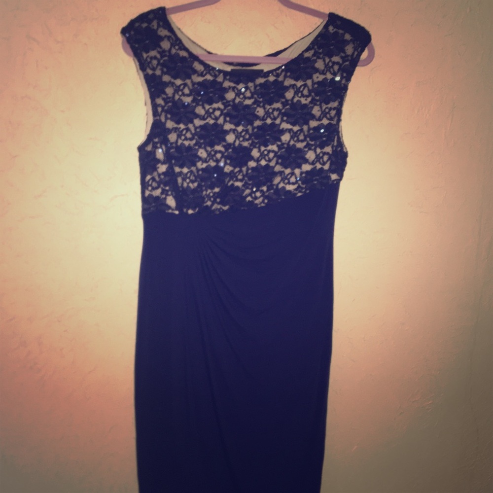 Beautiful navy blue sequined dress